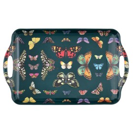 Royal Worcester Botanic Garden Harmony Collection Large Handled Tray | Serving Tray for Lunch, Coffee, or Breakfast | Made of Melamine | Measures 18.9X 11.6| Dishwasher Safe