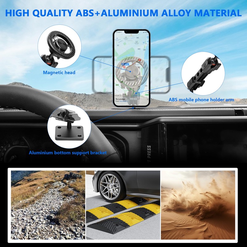 West-xingzhe Magnetic Phone Mount for 2024+ Jeep Wrangler Jl 2/4