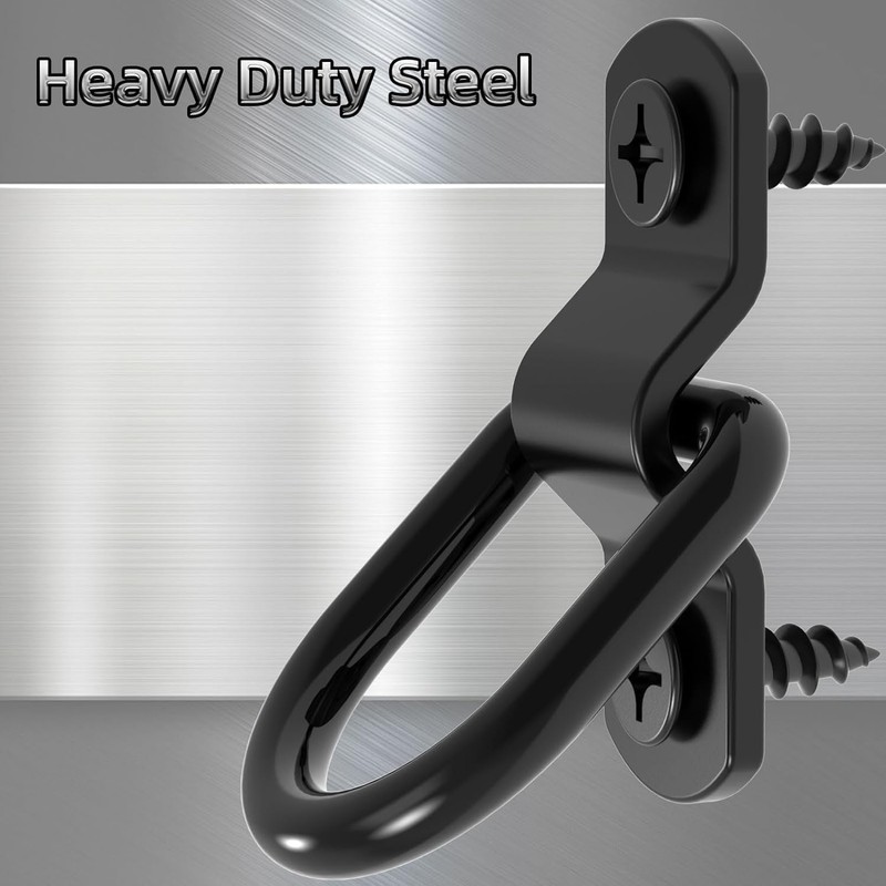 10PACK D Rings Tie Down Anchors Hooks,1/4" Heavy Duty Trailer