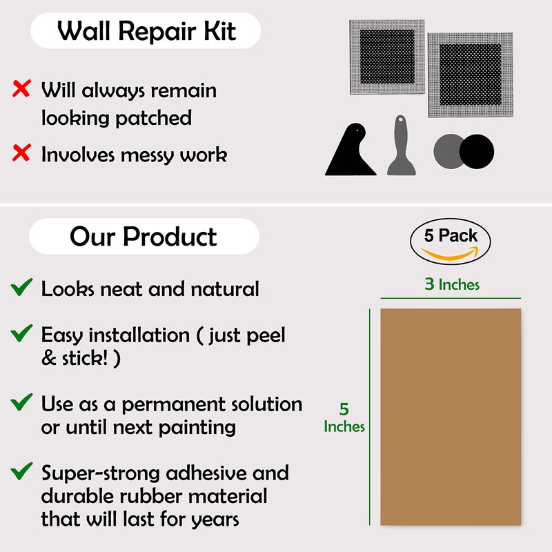 Rubber Bond Self-Adhesive Rubber Wall Outlet Cover Plate 5 Pack