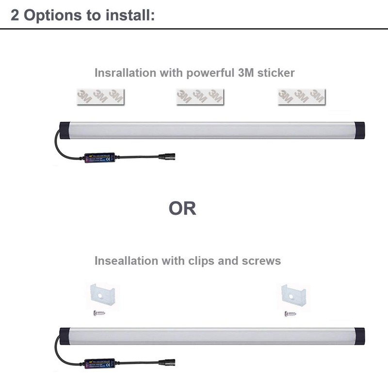 LAIFUNI Dimmable Under Cabinet Lighting, Color Temperature Changing LED Light