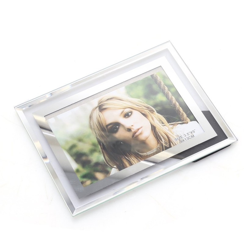 Zhenzan Frames 3.5x5-inch Glass Picture frame for Home Decor,Horizontal or