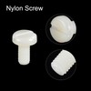 sourcing map Nylon Machine Screws, M6x12mm Slotted Pan Head Fasteners