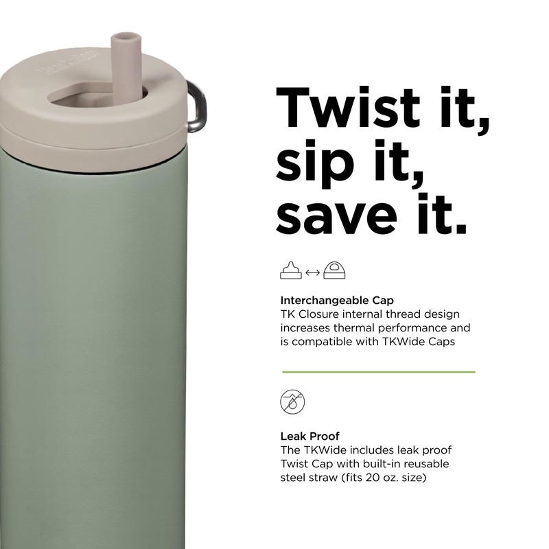 KLEAN KANTEEN Tkwide Sea Spray Twist Cap with Insulated Bottle