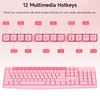 Wireless Keyboard and Mouse Combo, 2.4G Full Size Ergonomic Keyboard