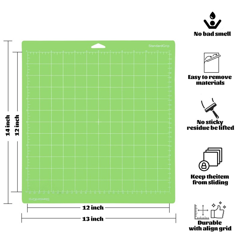 THANMAO Standard Grip Cutting Mat 3 Pack,12"x12" Standard Grip Cutting