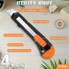 Tifical Retractable Utility Knife, 4 Pack Box Cutters with 18mm