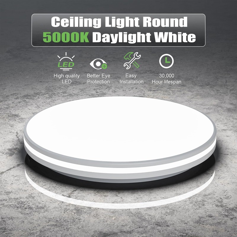 Airand 10.2 Inch Flush Mount Ceiling Light Fixture, 20W LED