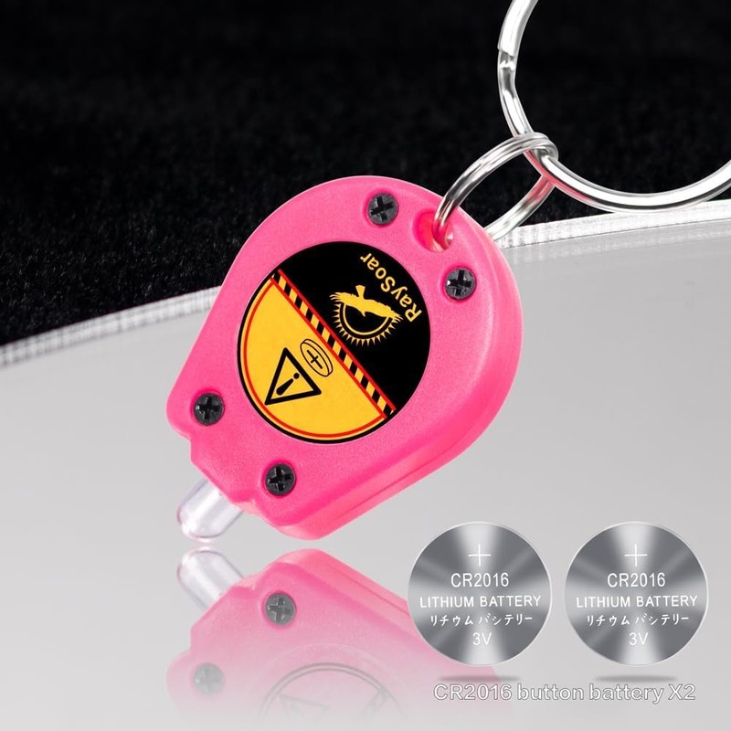 RaySoar 100 Pack Mini UV LED Keychain Flashlight, 395nm Ultraviolet