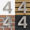 N-01-4-E Stainless Steel House Number 4 - Solid, Weatherproof and