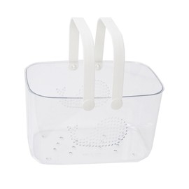 PRETYZOOM Bath Basket Organiser Baskets Dorm Shower Shelves Shopping Basket for the Shower Organiser Container for the Bathroom Shower Organiser Bucket Organiser Office Plastic White High Capacity