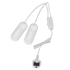 Boot Dryer ABS 360 Degree Uniform Rapid Heating Portable Shoe Dryer Warmer with Timer for Home Dorm Travel UK Plug 220 to 240V