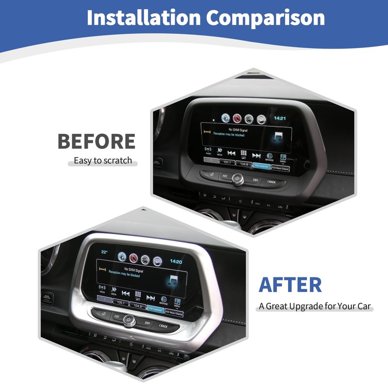 RT-TCZ for Camaro Radio 8" Display Screen Trim Cover for