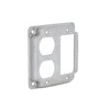 Hubbell-Raco 915C 1 GFCI and 1 Duplex Receptacle 4-Inch Square