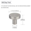 homdiy 10 Pack Brushed Nickel Drawer Knobs Round Kitchen Cabinet