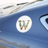 Letter W Floral Monogram Initial Automotive Car Window Locker Circle