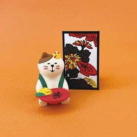 Decole Concombre ZTM-35038M Chrysanthemum Cup Cat Approx. 1.1 x 1.7 x 1.6 inches (28 x 43 x 40 mm)