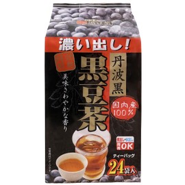 Tanba Black Bean Tea Health Tea Hasegawa Shoten Domestically Produced Tamba Black Beans 100% Tape Bag 0.2 oz (6 g) 24 Bags