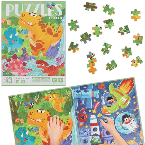 Syviden Magnetic Puzzles for Kids Ages 5-8, 2 in 1