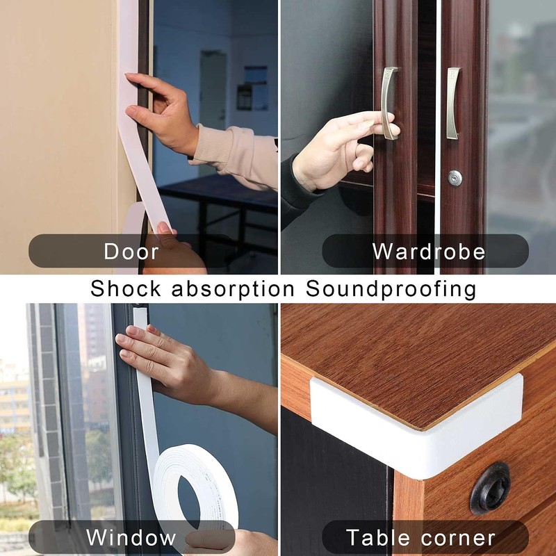 MILEQEE Single-Sided Adhesive Foam Tape EVA White, Multipurpose Sponge Sealing