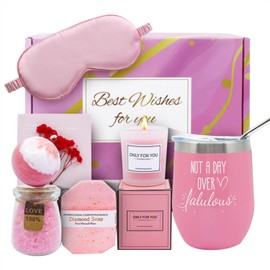 Regalos para Mujer, Kit Spa Mujer Regalo, Set de 8 Piezas con Vaso y Vela Aromática, regalos para mujeres para mamá, esposa, novia, hija, amigas,
