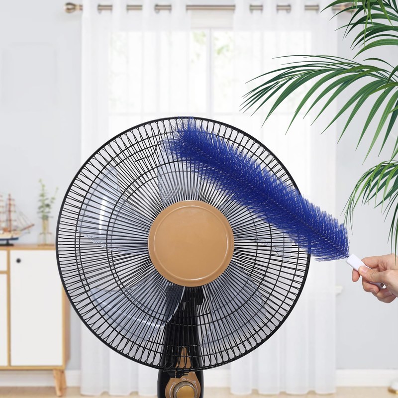 3 Pcs Fan Cleaning Brush Bendable Cobweb Duster - Microfiber