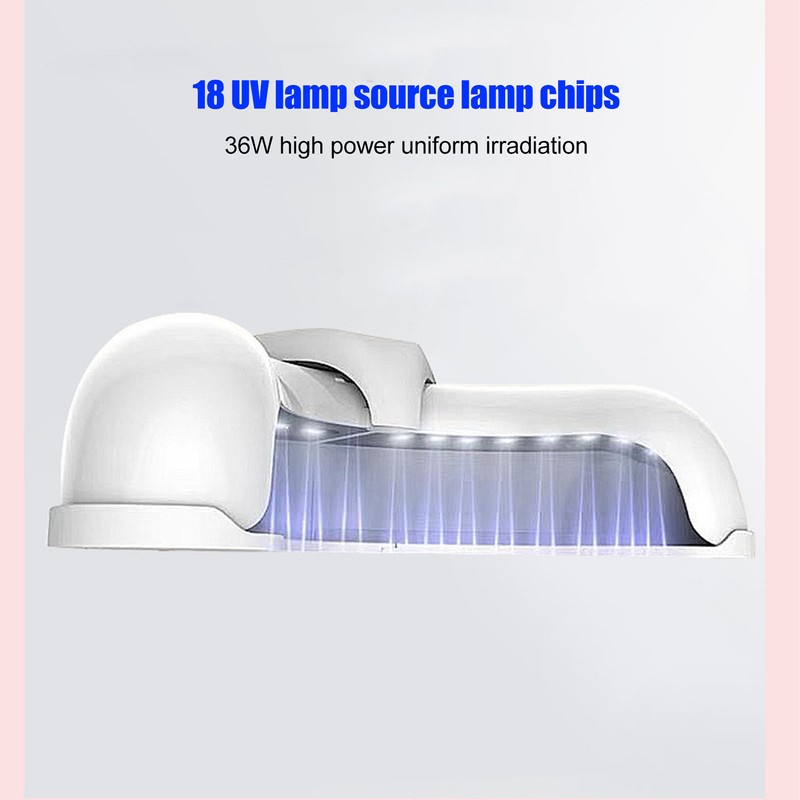 UV Gel Nail Lamp Foldable U Shape Adjustable 3 Gear
