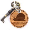 Mr. & Mrs. Panda Round Shaft Key Ring Snail, neutral