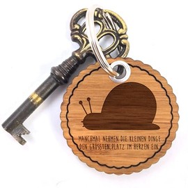 Mr. & Mrs. Panda Round Shaft Key Ring Snail, neutral