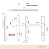 Premium Victory DHS Handle Set 92 mm Rectangular Handle Knob