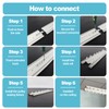 Double Curtain Track Ceiling Mount 10ft,Heavy-Duty Aluminum Curtain Rail, 3.78"
