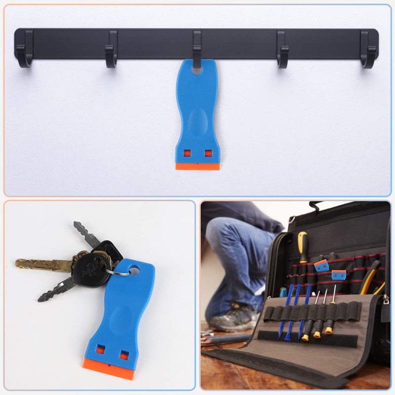 CPROSP 2 Plastic Scrapers with 100 Plastic Blades, Plastic Scraper