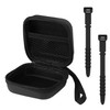 1 x Black Hard Headphone Box with 2 Black Cable