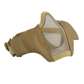 OneTigris Mesh Face Guard Half Mask Anti Fog Airsoft Game Cosplay, tan