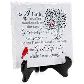 Memorial Cardinal Tree Plaque with Stand, Sympathy Gift, Remembrance Quote, Cardinal Gifts for Women & Men,sympathy gifts for loss of loved one,Grandparents Gifts, and Perfect for Wall & Table Decor