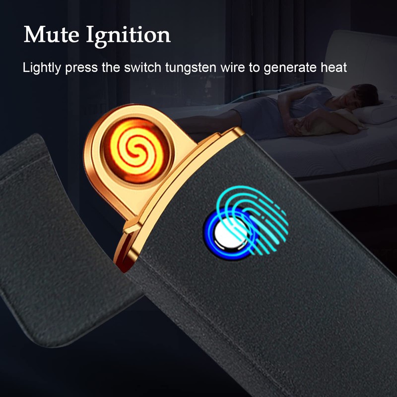 Electronic Lighter, Smart USB Rechargeable Lighter, Cool Electric Lighter Portable