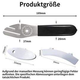 GIONAR Set of 5 Stainless Steel Bicycle Brake Discs Adjustment Tool Set, Bicycle Brake Discs Adjustment, Brake Piston Reset and Derailleur Hanger Straightening Tool, Perfect for Road Bikes, Mountain