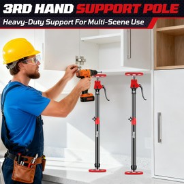 XINQIAO Cabinet Jacks for Installing Cabinets, Heavy Duty Third Hand Tools Adjustable Support Pole from 23.6 IN to 45.3 IN, 2 PCS
