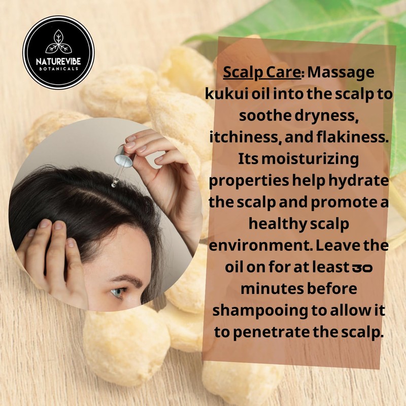 Naturevibe Botanicals Kukui Nut Oil 32oz and Castor Rosemary Oil