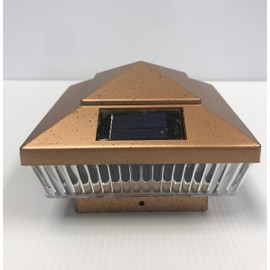 6-Pack Copper Solar 4 in. x 4 in. Vinyl/PVC/Wood Square Fence Outdoor Post Cap Deck Lights (White LED with 50 Lumens)…