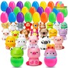 AUUGUU 24 Pack Prefilled Easter Eggs with Animals Squishy Animal