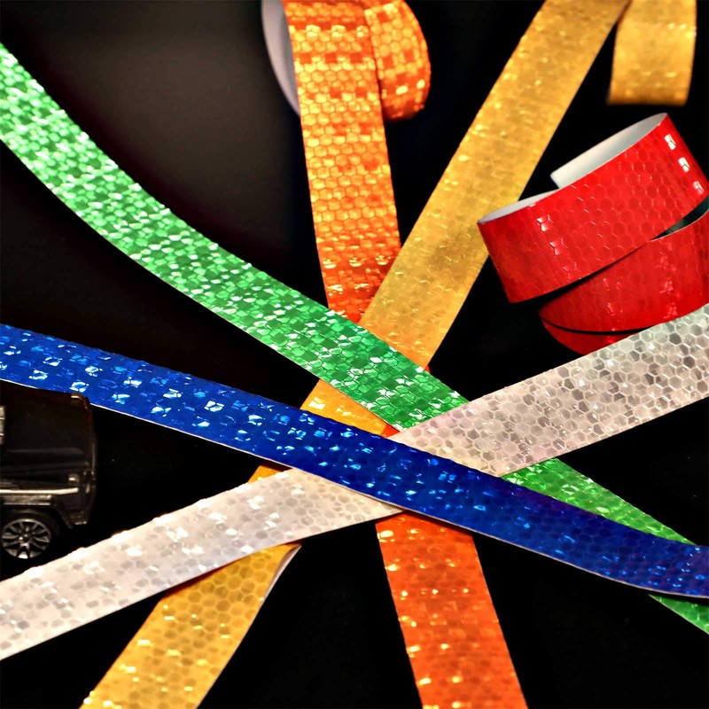 Zonon 6 Rolls High-Visibility Reflective Tapes Waterproof Self-Adhesive Safety Stickers