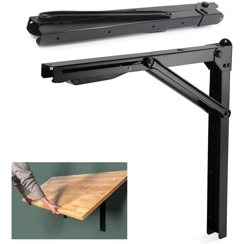 Wallmaster 24inch Folding Shelf Brackets Garage Heavy Duty Steel Max
