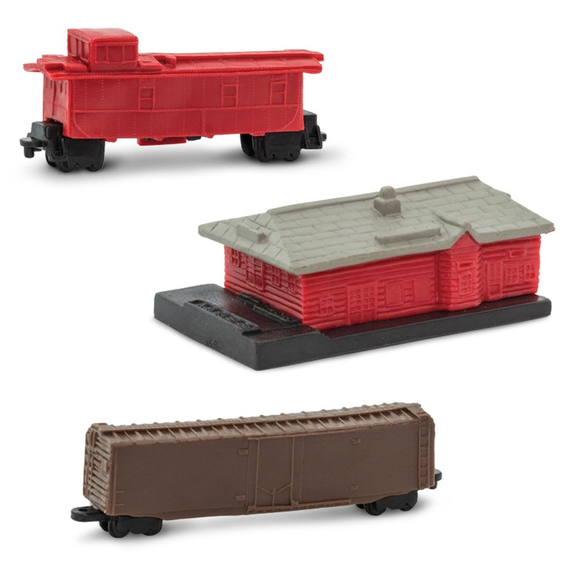 Safari Ltd Trains TOOB With 11 Connectable Hand Painted Figurines,