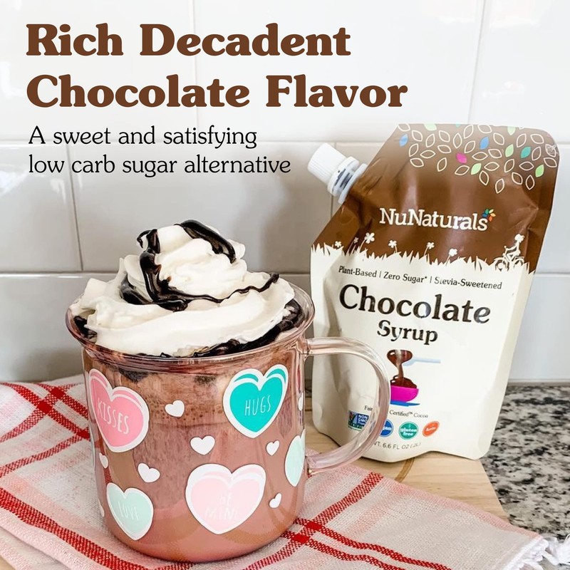 NuNaturals Stevia Syrup, Sugar-Free Sweetener, Plant-Based Sugar Substitute, Zero Calorie,