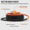 VEVOR Self-Regulating Pipe Heating Cable, 12FT 5W/FT Heat Tape for