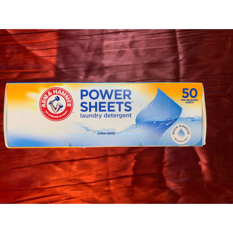 Arm & Hammer Power Sheets Laundry Detergent, Fresh Linen 50ct,
