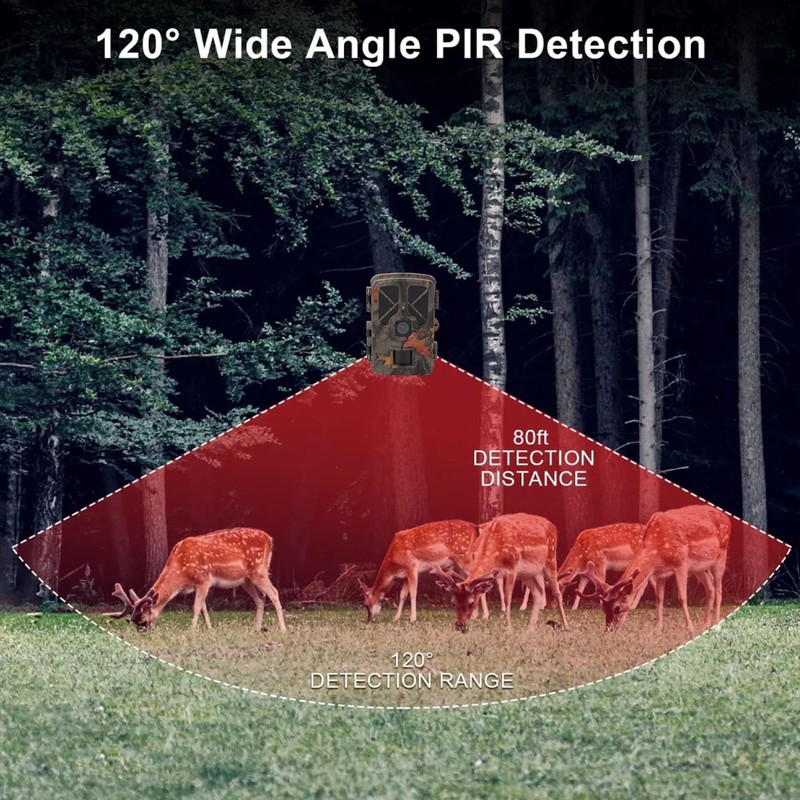Trail Camera Professional 4K 36MP Infrared Night Vision 2.4 Inch