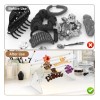 Acrylic Claw Clip Organizer,360 Degree Rotating Holder Transparent