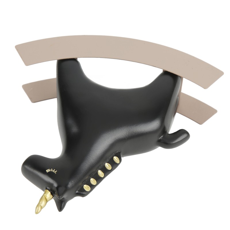 Rocking Horse Statue Black Small 13.5x4.5x14.5cm/5.3x1.8x5.7 Decorative Horse Sculpture Crafts